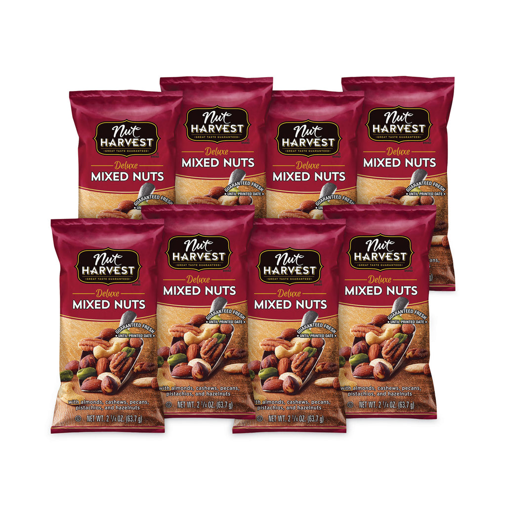Deluxe Mixed Nuts, 2.25 oz Pouch, 8/Carton, Ships in 1-3 Business Days