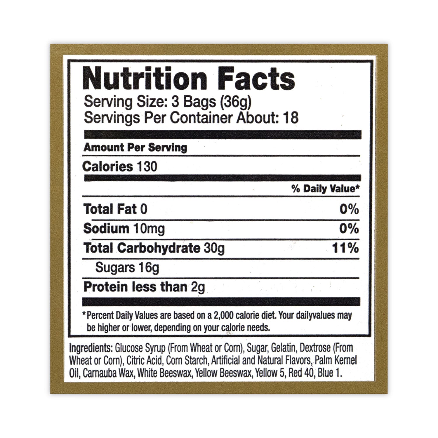 Goldbears Gummi Candy, 0.4 oz Pouches, Lemon; Orange; Pineapple; Rasberry; Strawberry, 54/Carton, Ships in 1-3 Business Days