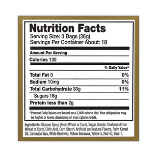 Goldbears Gummi Candy, 0.4 oz Pouches, Lemon; Orange; Pineapple; Rasberry; Strawberry, 54/Carton, Ships in 1-3 Business Days