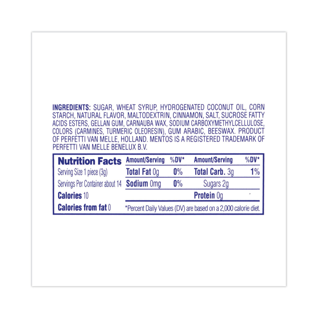 Cinnamon Singles Chewy Mints, 1.32 oz, 15 Rolls/Carton, Ships in 1-3 Business Days