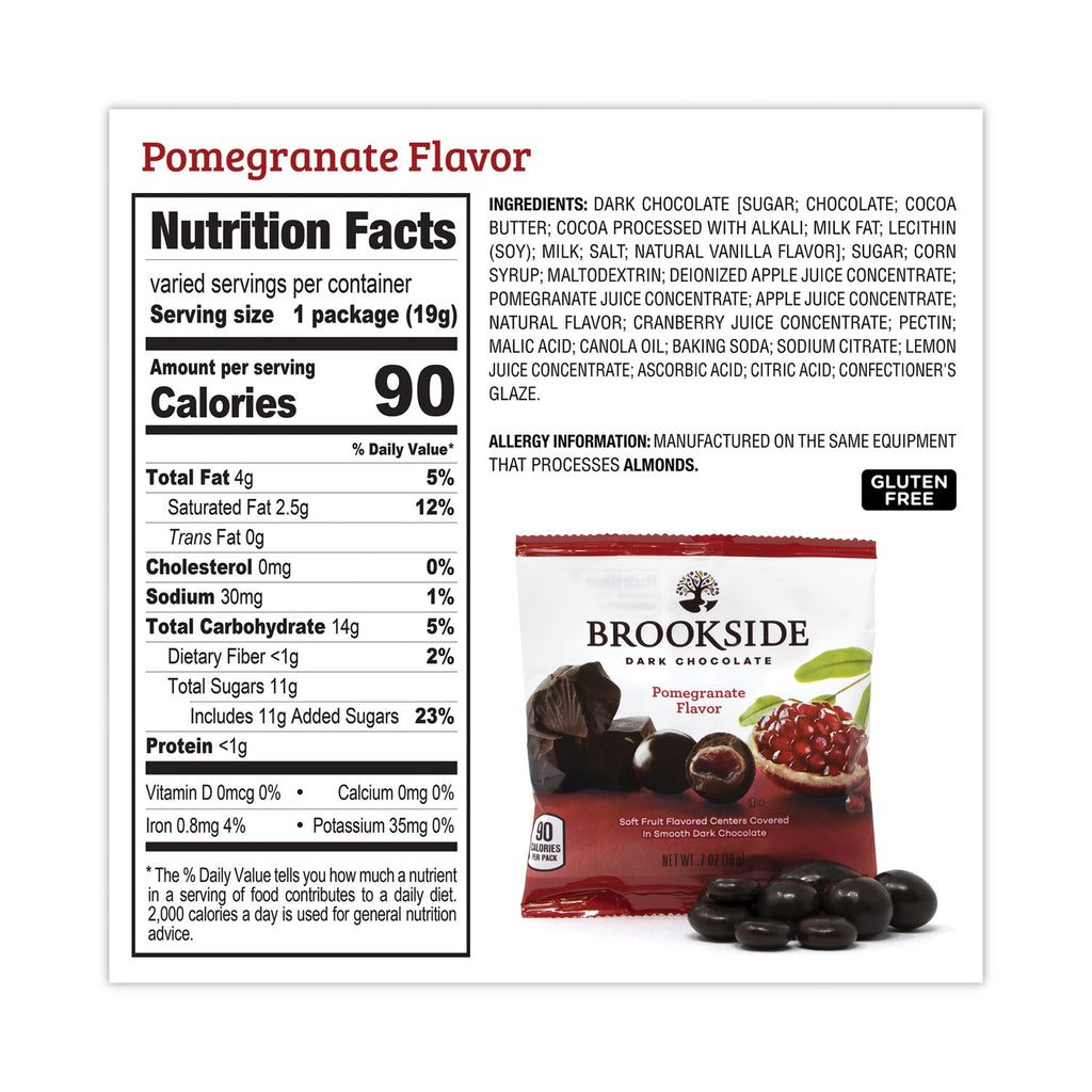 Dark Chocolate Fruit, Acai Blueberry and Pomegranate, 30 Pouches/Carton, Ships in 1-3 Business Days