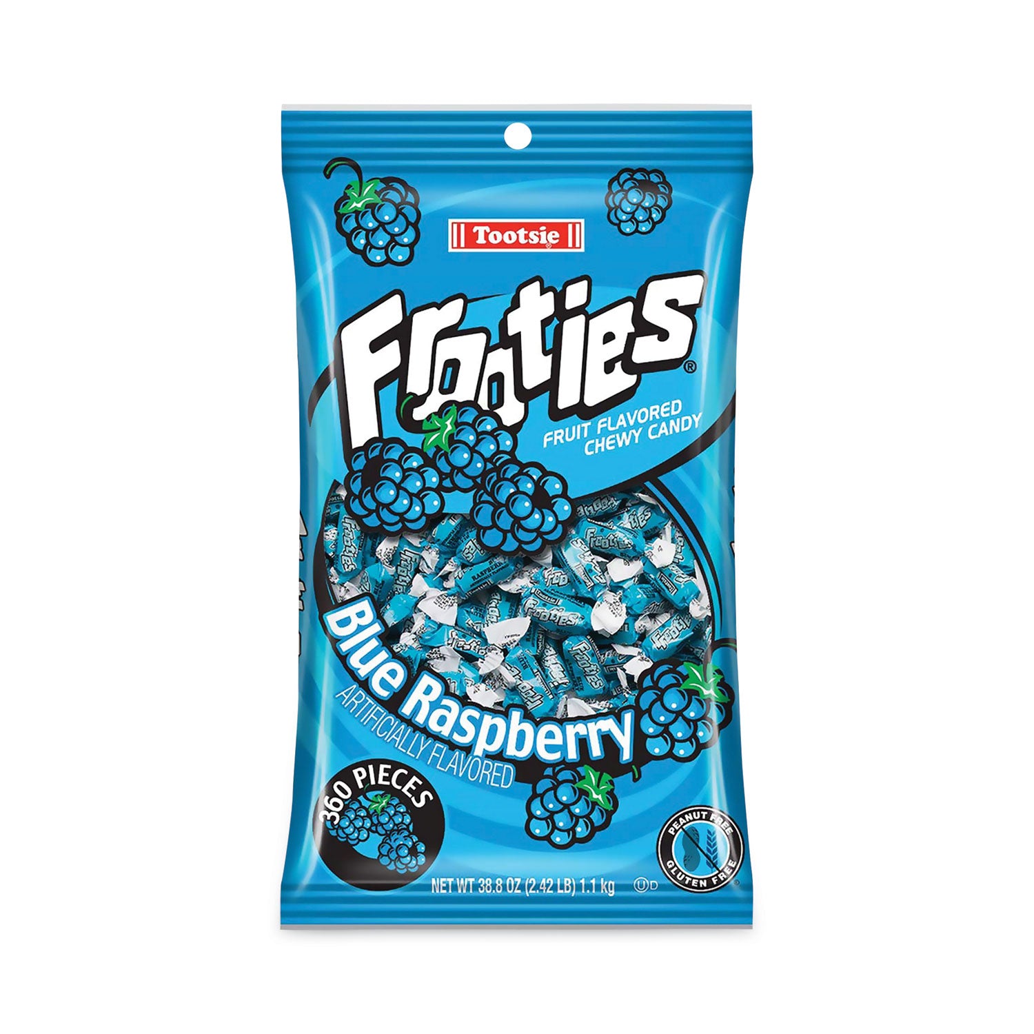 Frooties, Blue Raspberry, 38.8 oz Bag, 360 Pieces/Bag, Ships in 1-3 Business Days
