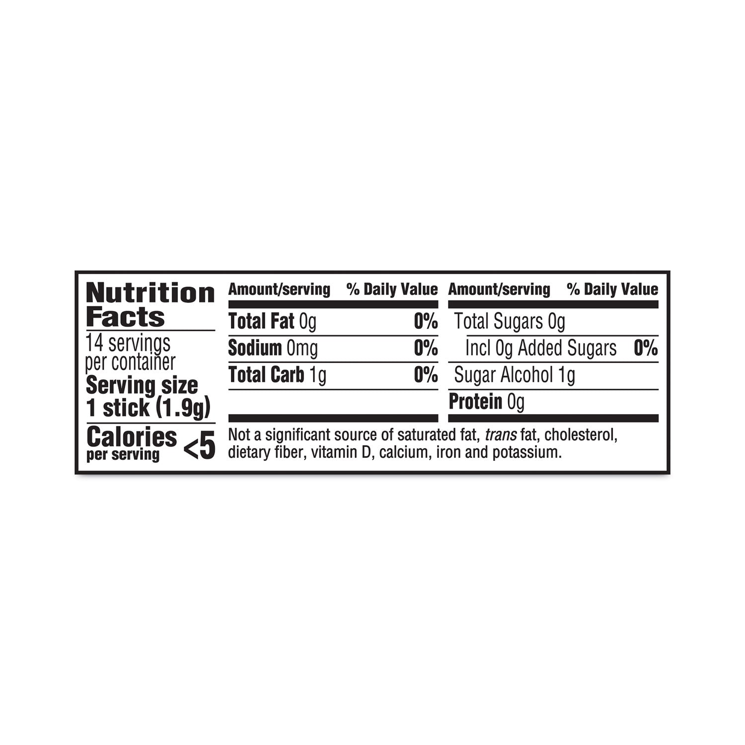 Sugar-Free Gum, Perfect Peppermint, 14 Pieces/Pack, 12 Packs/Carton, Ships in 1-3 Business Days