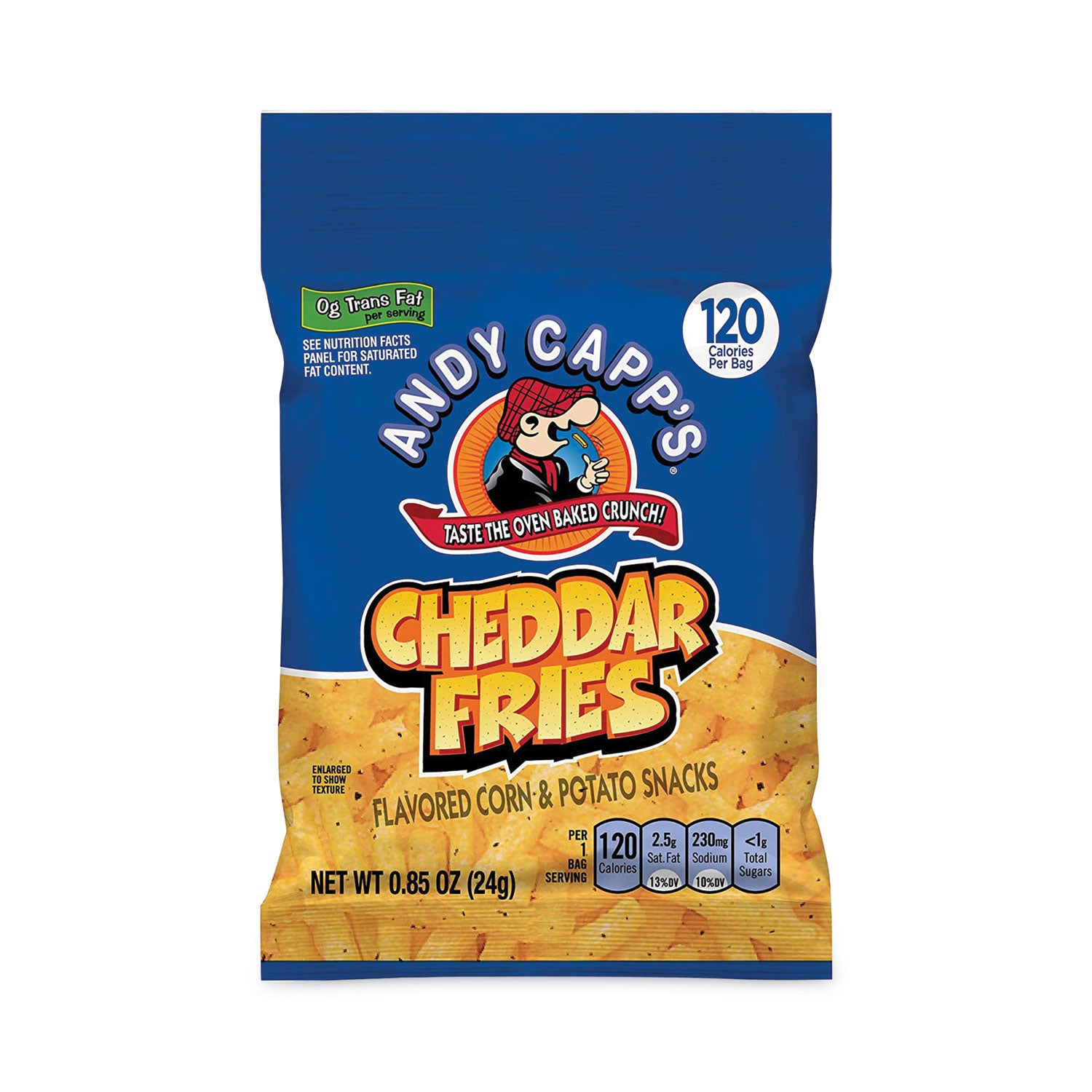 Cheddar Fries, 0.85 oz Bag, 72/Carton, Ships in 1-3 Business Days