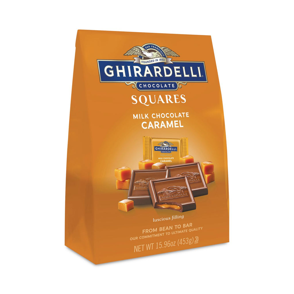 Milk Chocolate and Caramel Chocolate Squares, 15.96 oz Bag, Ships in 1-3 Business Days
