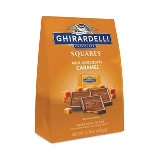 Milk Chocolate and Caramel Chocolate Squares, 15.96 oz Bag, Ships in 1-3 Business Days