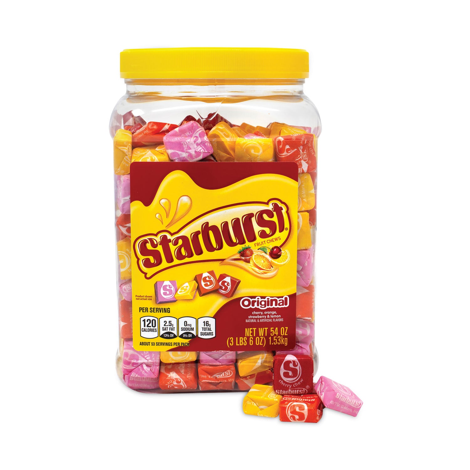 Original Fruit Chews, Assorted, 54 oz Tub, Ships in 1-3 Business Days