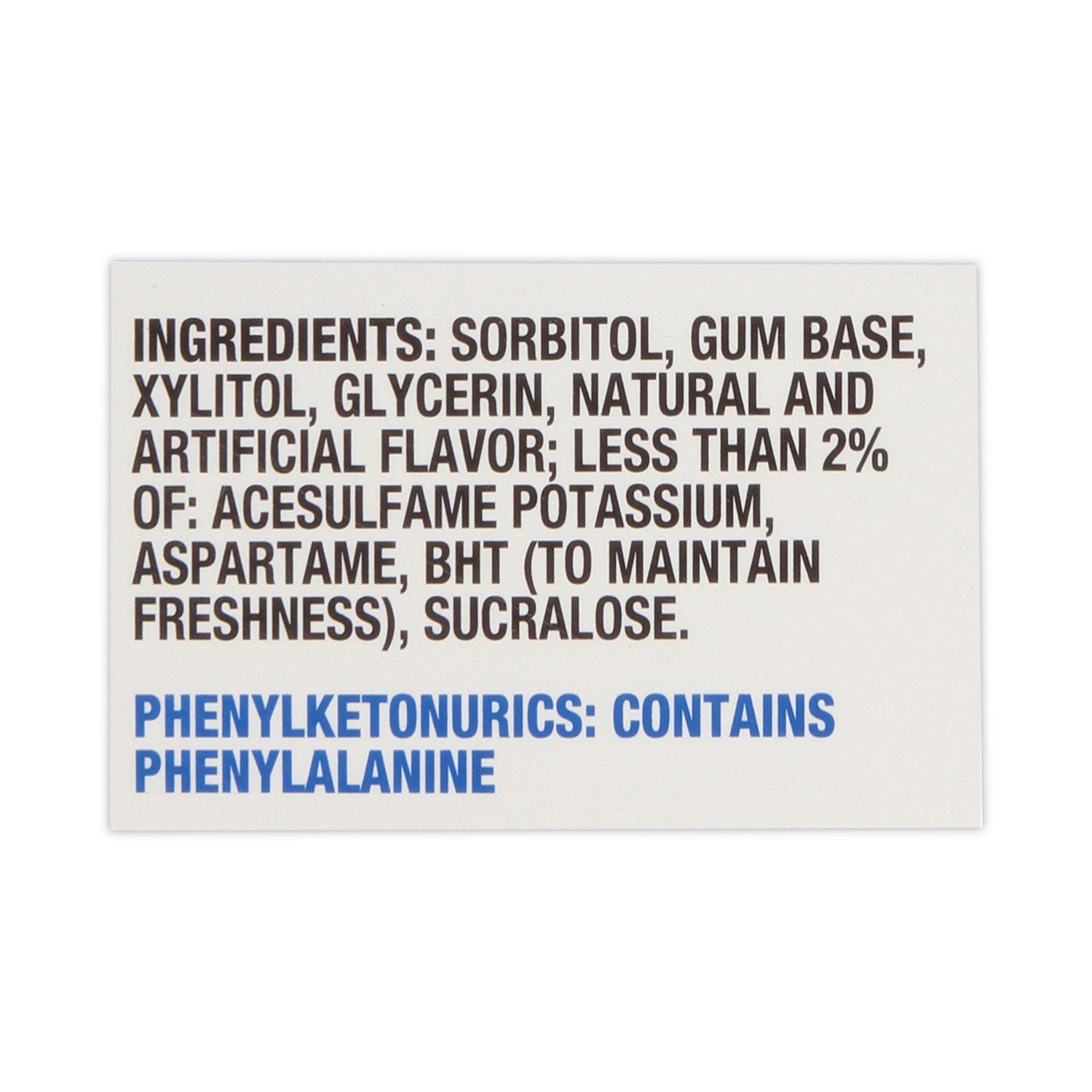 Sugar-Free Gum, Perfect Peppermint, 14 Pieces/Pack, 12 Packs/Carton, Ships in 1-3 Business Days