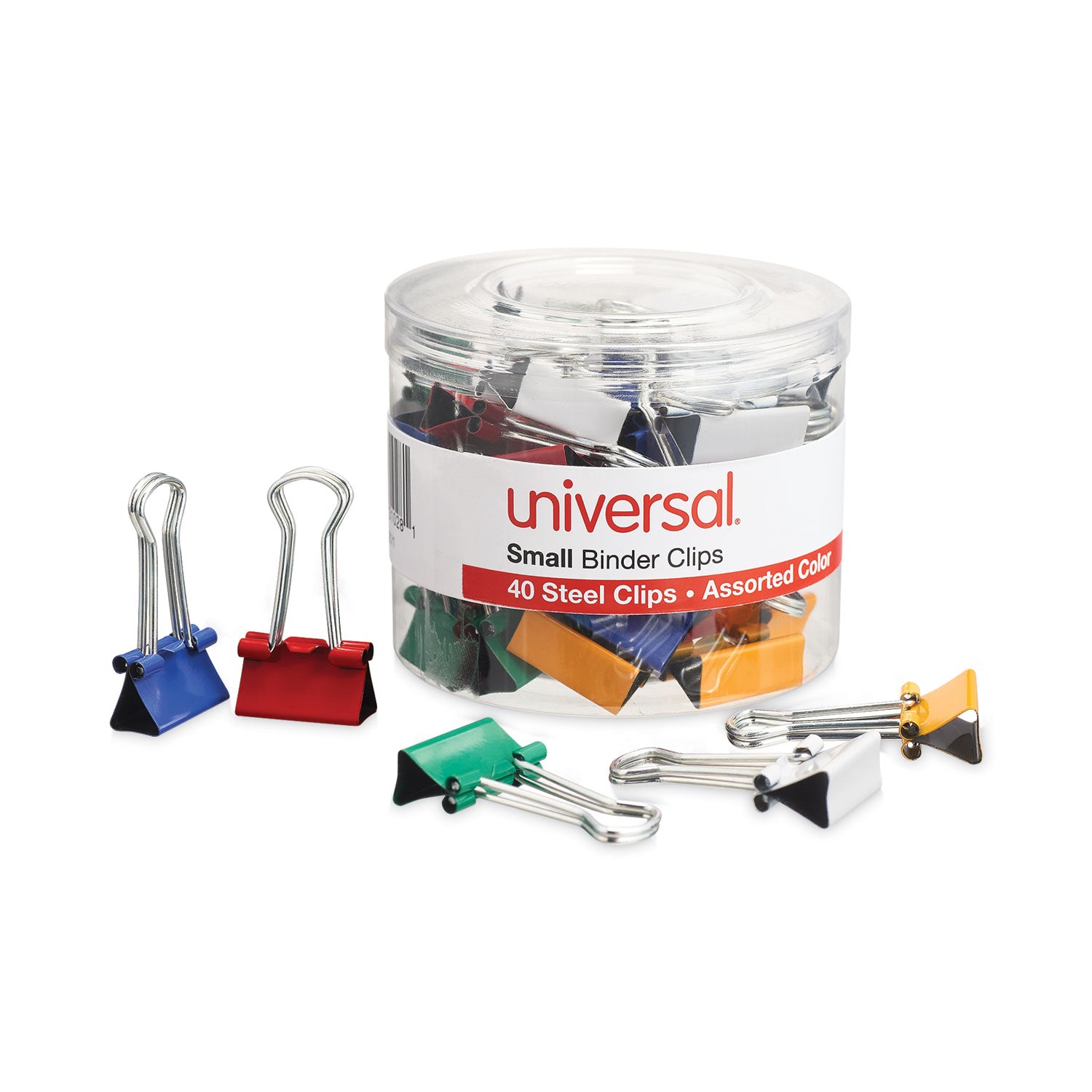 binder-clips-with-storage-tub-small-assorted-colors-40-pack_unv31028 - 2