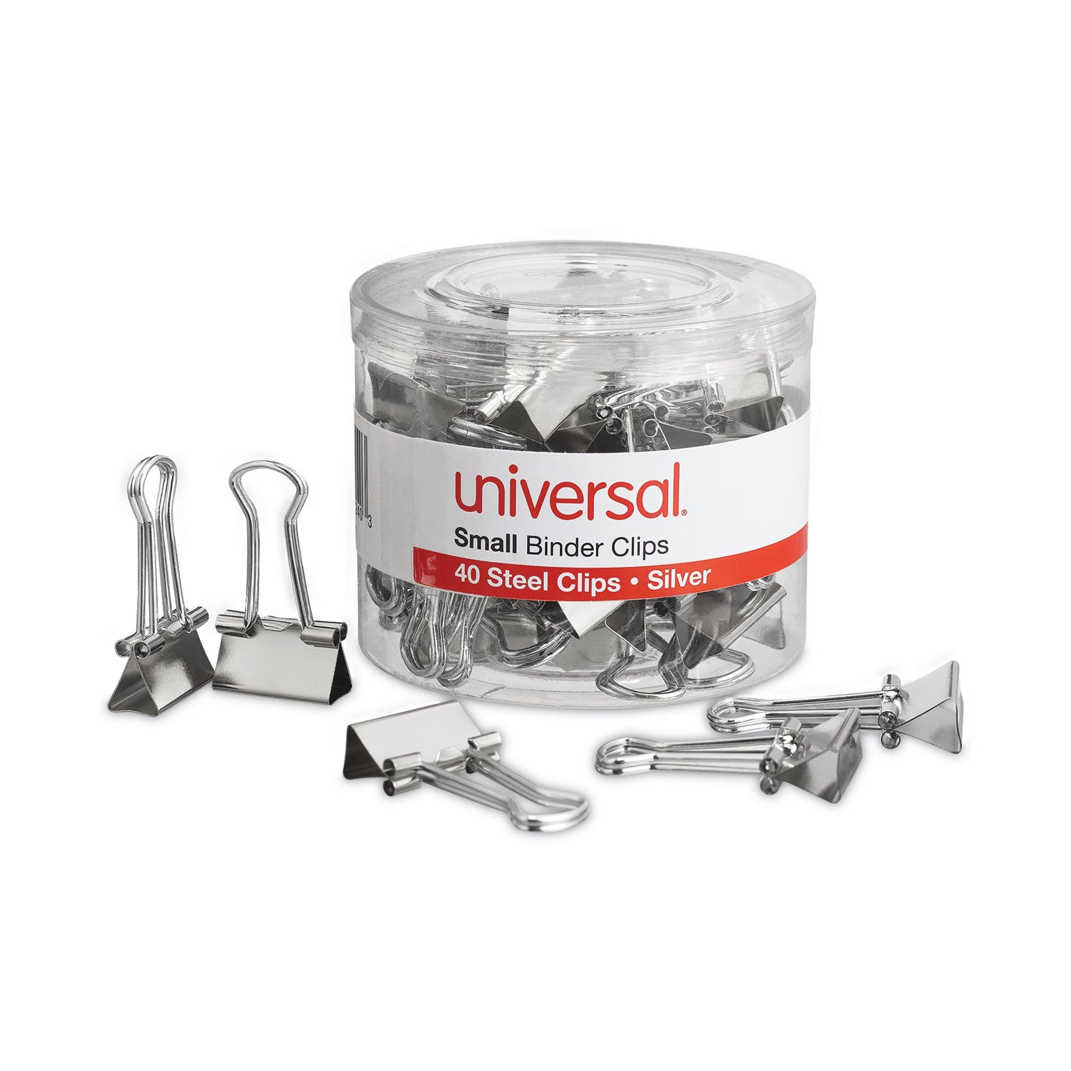 binder-clips-with-storage-tub-small-silver-40-pack_unv11240 - 2