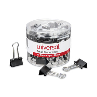 binder-clips-with-storage-tub-small-black-silver-40-pack_unv11140 - 2