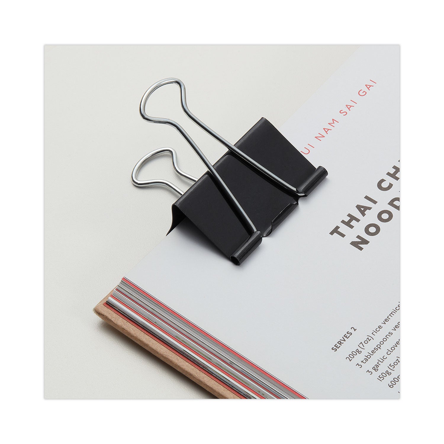 Binder Clip Zip-Seal Bag Value Pack, Small, Black/Silver, 144/Pack