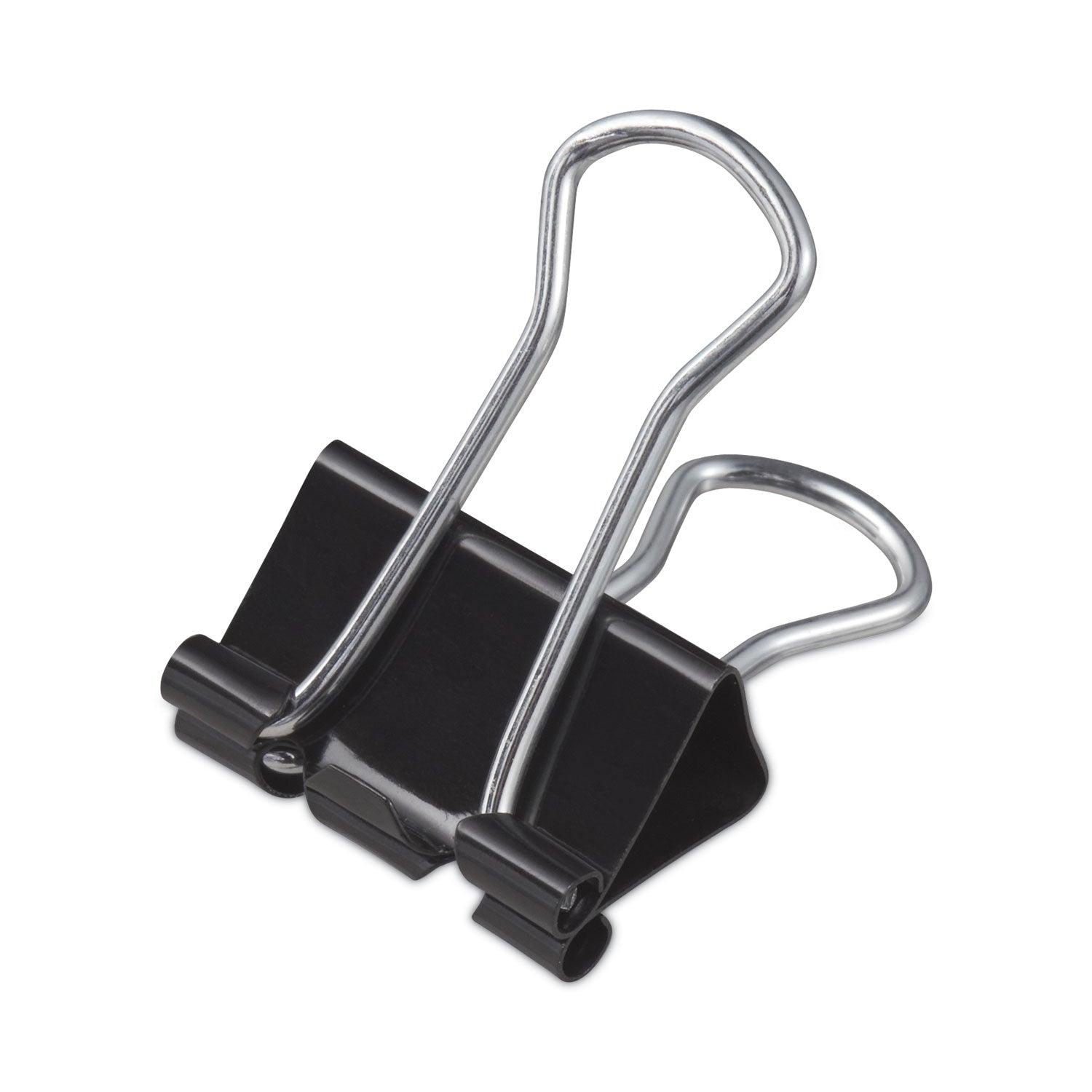 Binder Clips, Small, Black/Silver, 12/Box - 