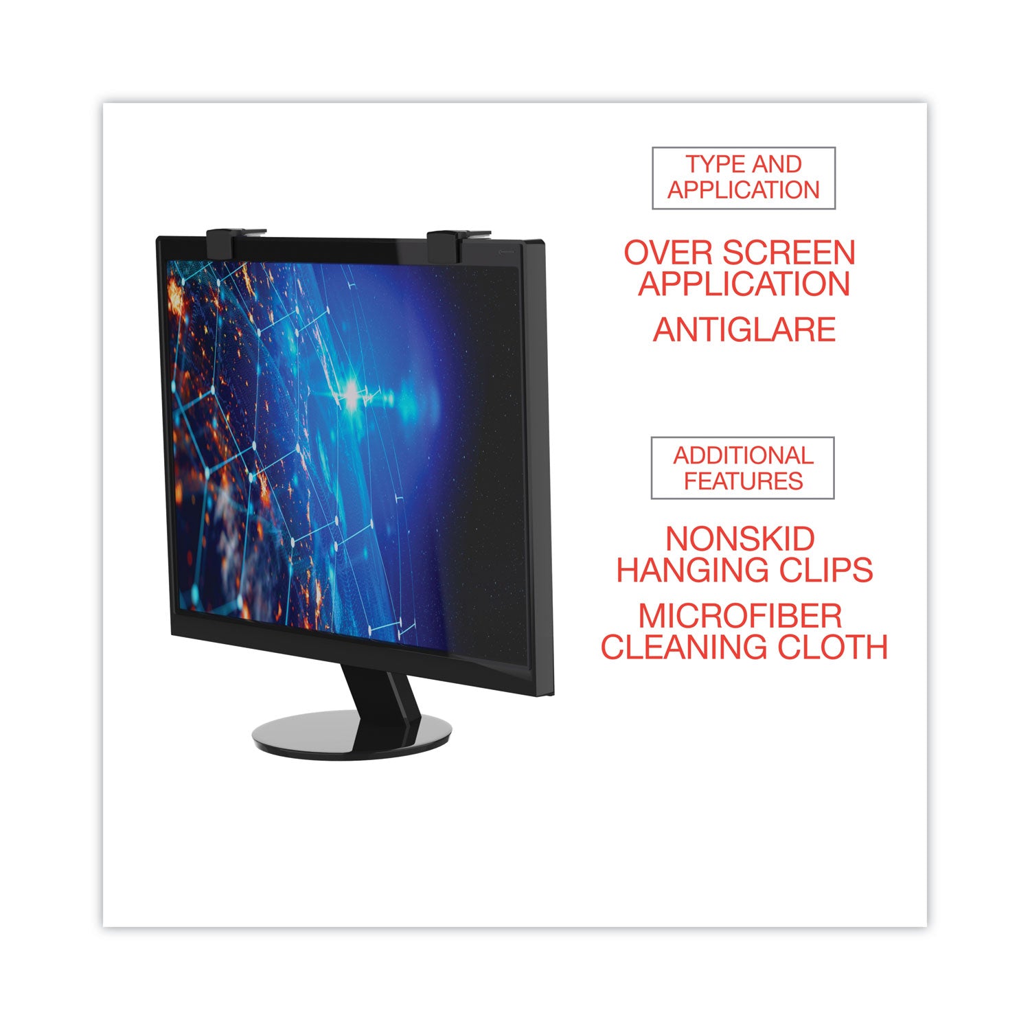 Protective Antiglare LCD Monitor Filter for 15" Flat Panel Monitor - 