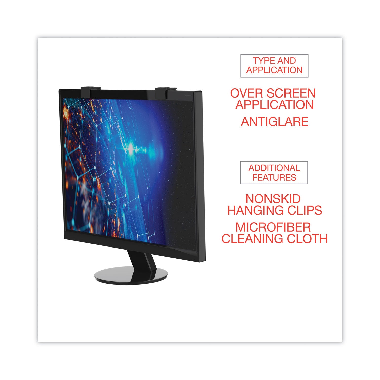 Protective Antiglare LCD Monitor Filter for 19" Flat Panel Monitor - 