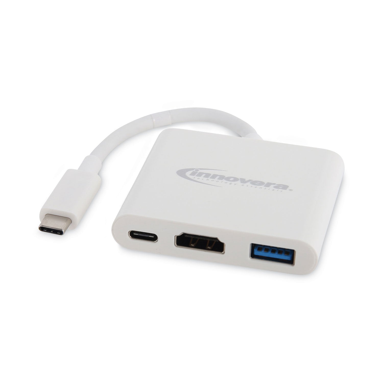 USB Type-C HDMI Multiport Adapter, HDMI/USB-C/USB 3.0, 0.65 ft, White