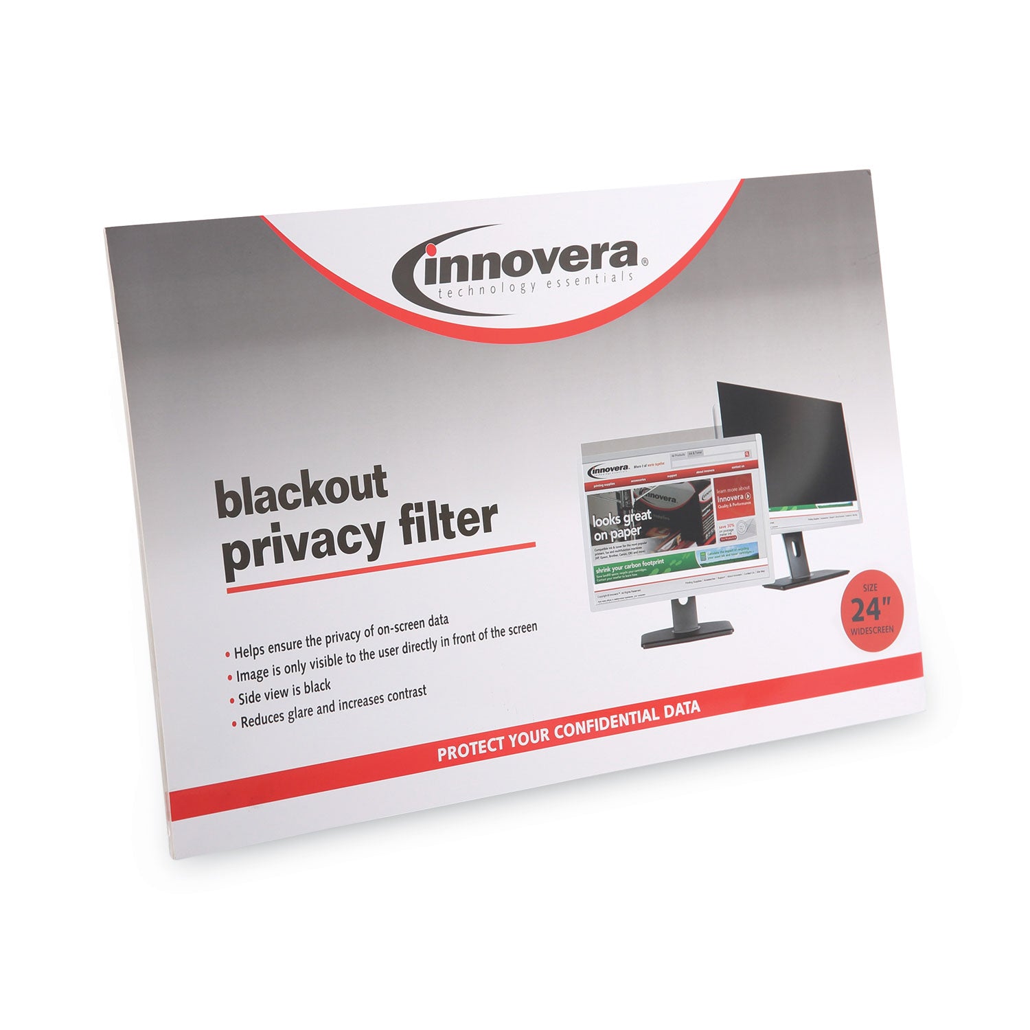 Blackout Privacy Filter for 24" Widescreen Flat Panel Monitor, 16:10 Aspect Ratio - 