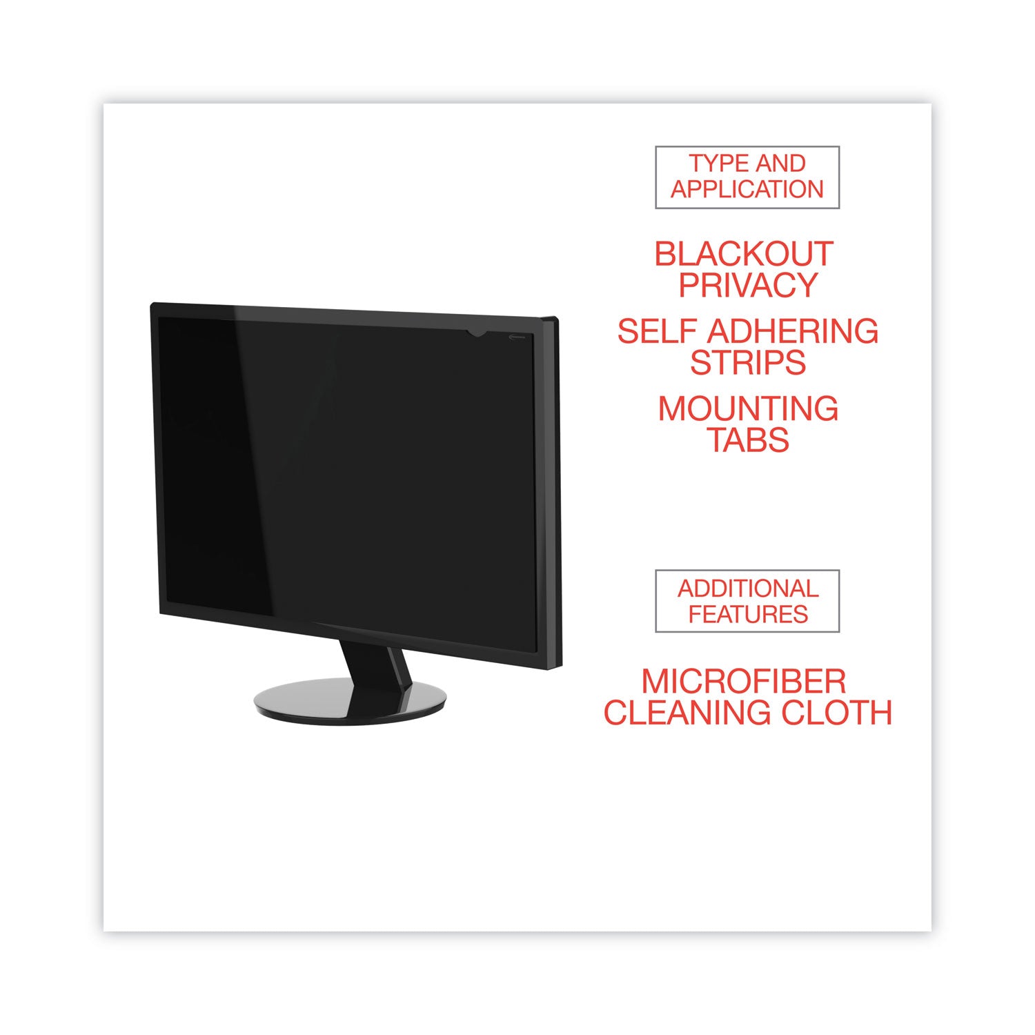 Blackout Privacy Filter for 24" Widescreen Flat Panel Monitor, 16:10 Aspect Ratio - 