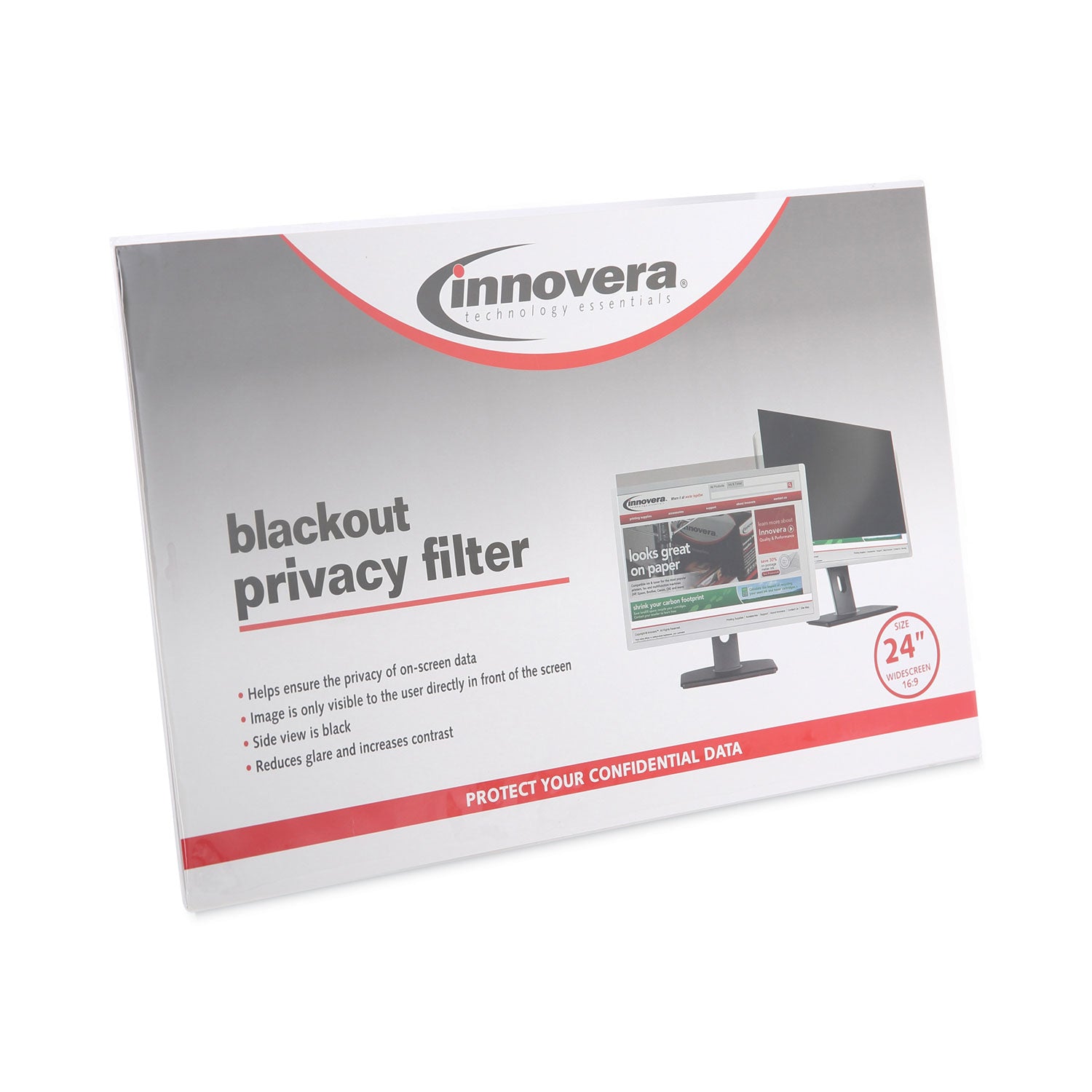 Blackout Privacy Filter for 24" Widescreen Flat Panel Monitor, 16:9 Aspect Ratio - 