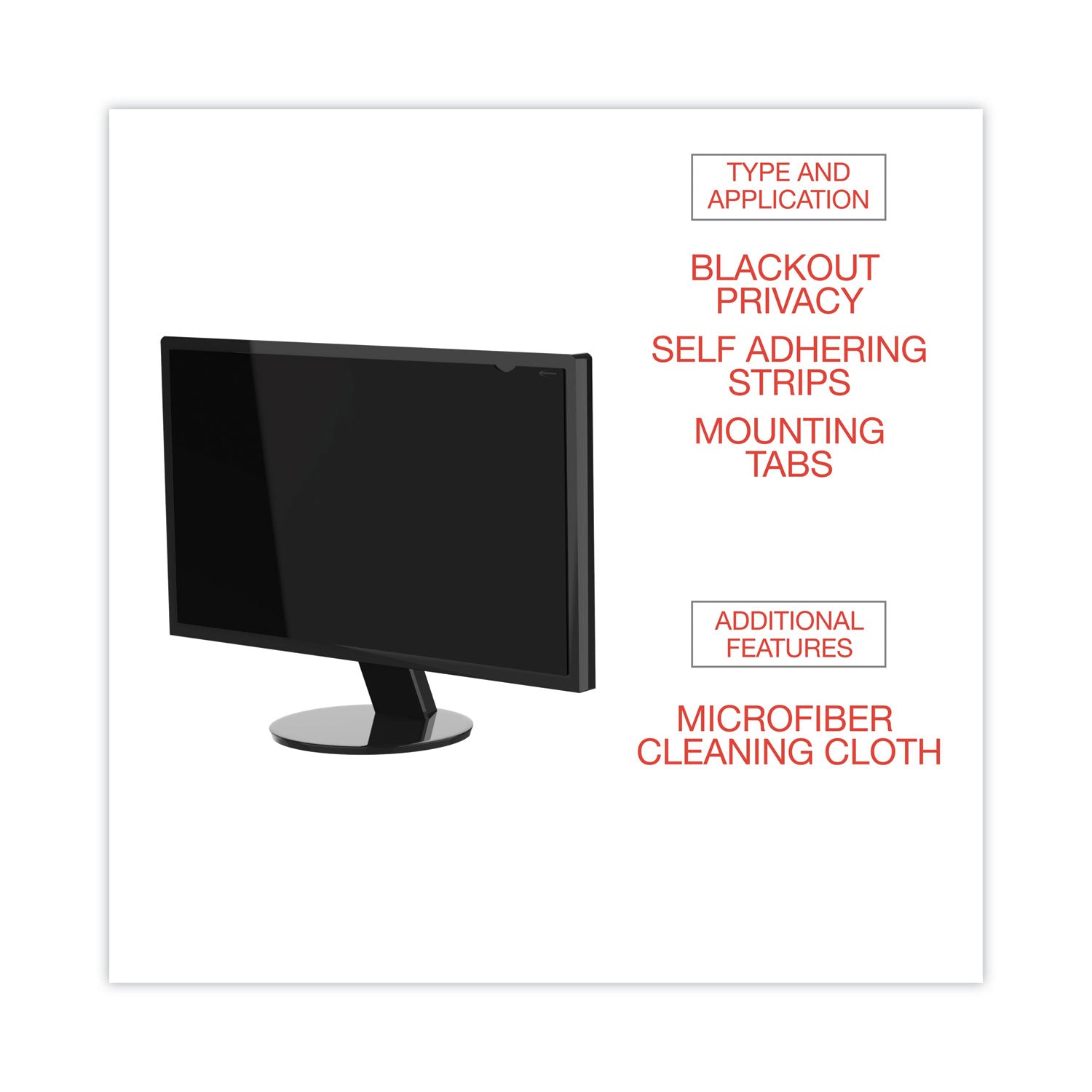 Blackout Privacy Filter for 24" Widescreen Flat Panel Monitor, 16:9 Aspect Ratio - 