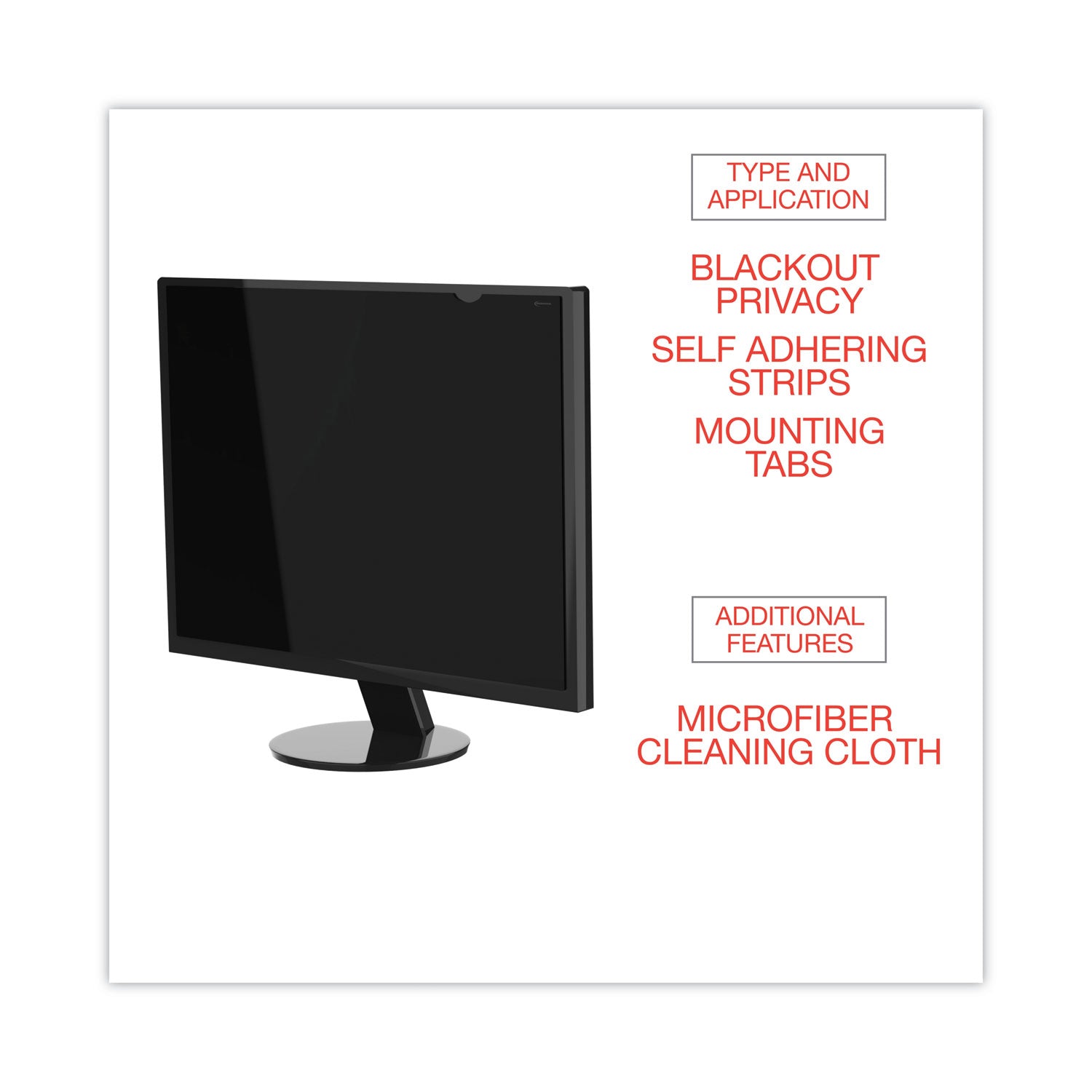 Blackout Privacy Filter for 15.6" Widescreen Laptop, 16:9 Aspect Ratio - 