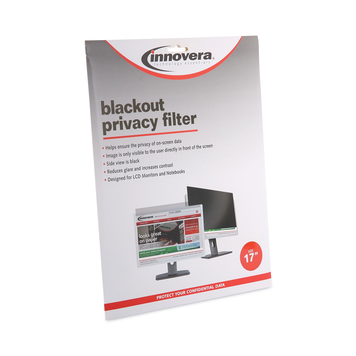 Blackout Privacy Filter for 17" Flat Panel Monitor - 