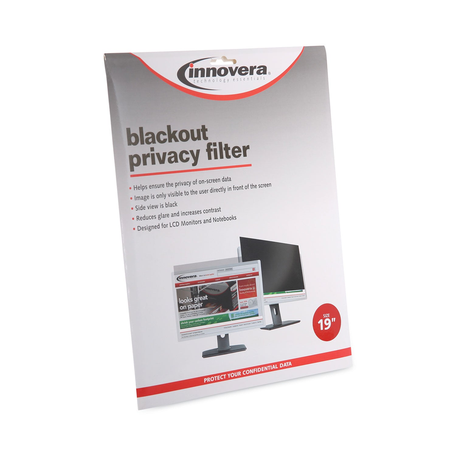 Blackout Privacy Filter for 19" Flat Panel Monitor - 