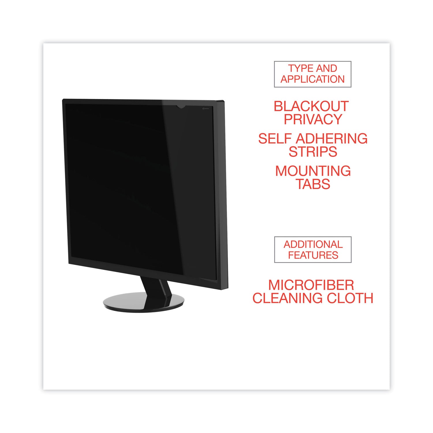 Blackout Privacy Filter for 19" Flat Panel Monitor - 