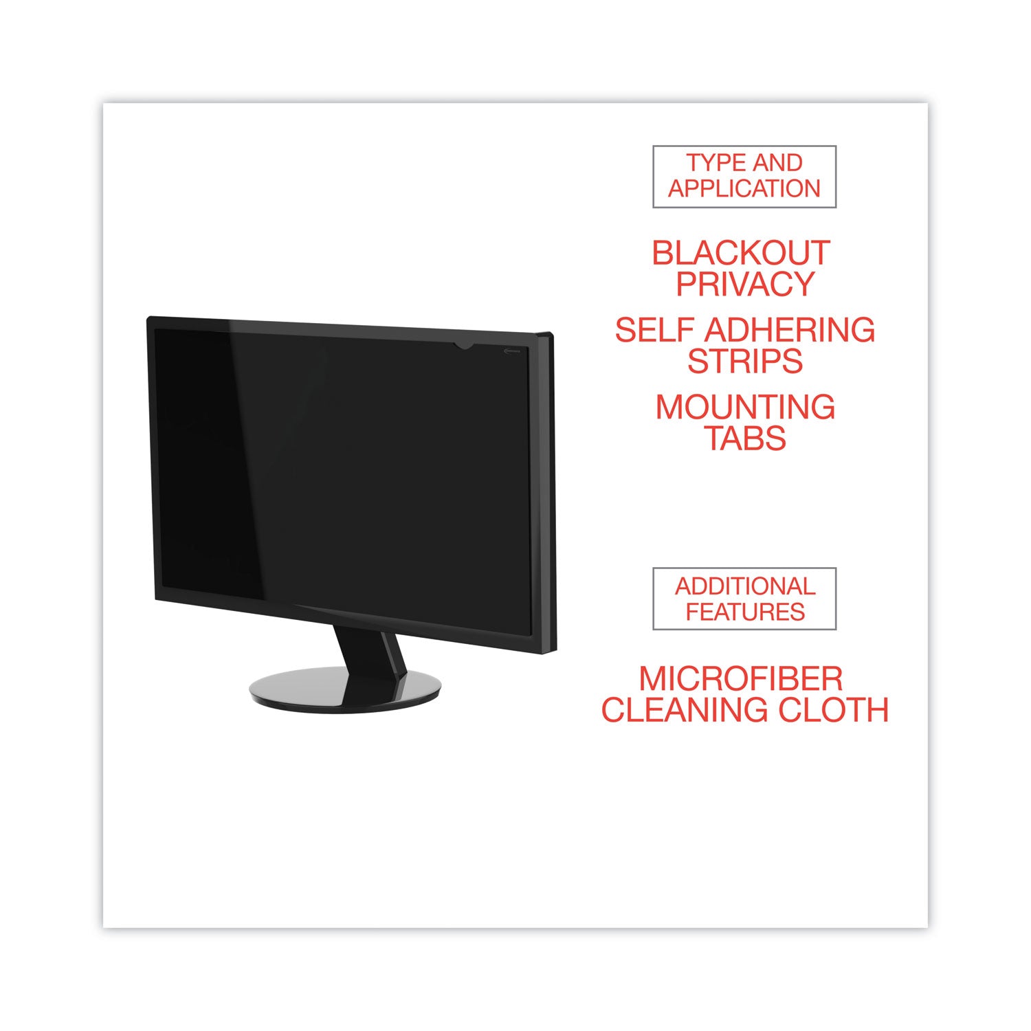 Blackout Privacy Filter for 21.5" Widescreen Flat Panel Monitor, 16:9 Aspect Ratio - 