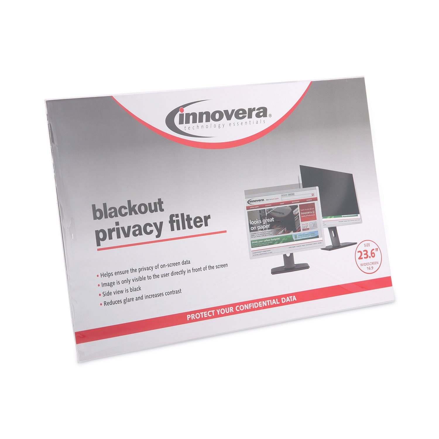Blackout Privacy Monitor Filter for 23.6" Widescreen Flat Panel Monitor, 16:9 Aspect Ratio