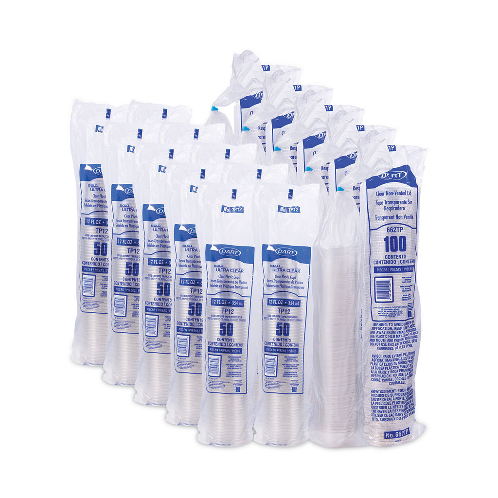 Clear PET Grab n Go Kit Combo with Insert, 12 oz, Clear, 500/Carton