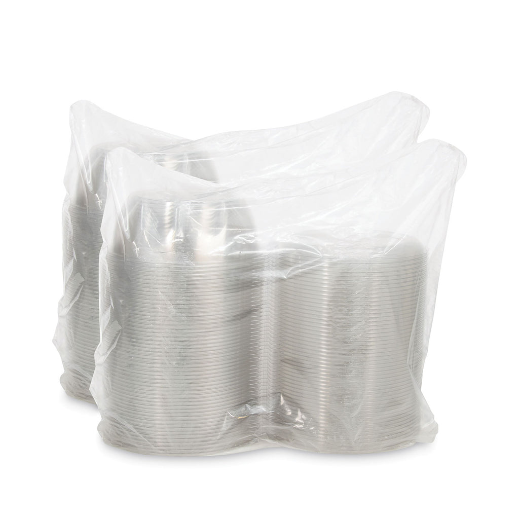 Tamper-Resistant, Tamper-Evident Bowls with Dome Lid, 64 oz, 8.9" Diameter x 4"h, Clear, Plastic, 100/Carton