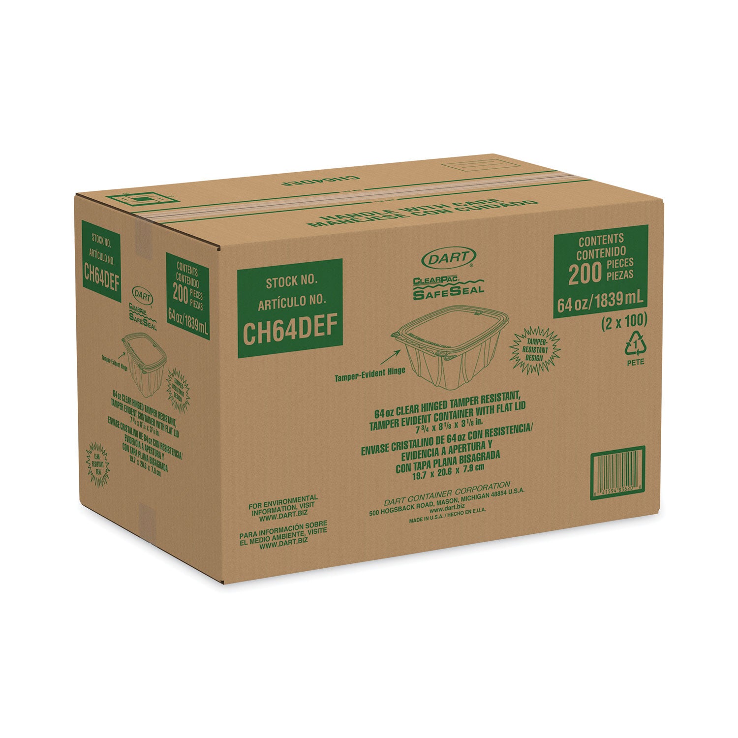 clearpac-safeseal-tamper-resistant-evident-containers-flat-lid-64-oz-81-x-78-x-33-clear-plastic-100-bag-2-bags-ct_dccch64def - 2