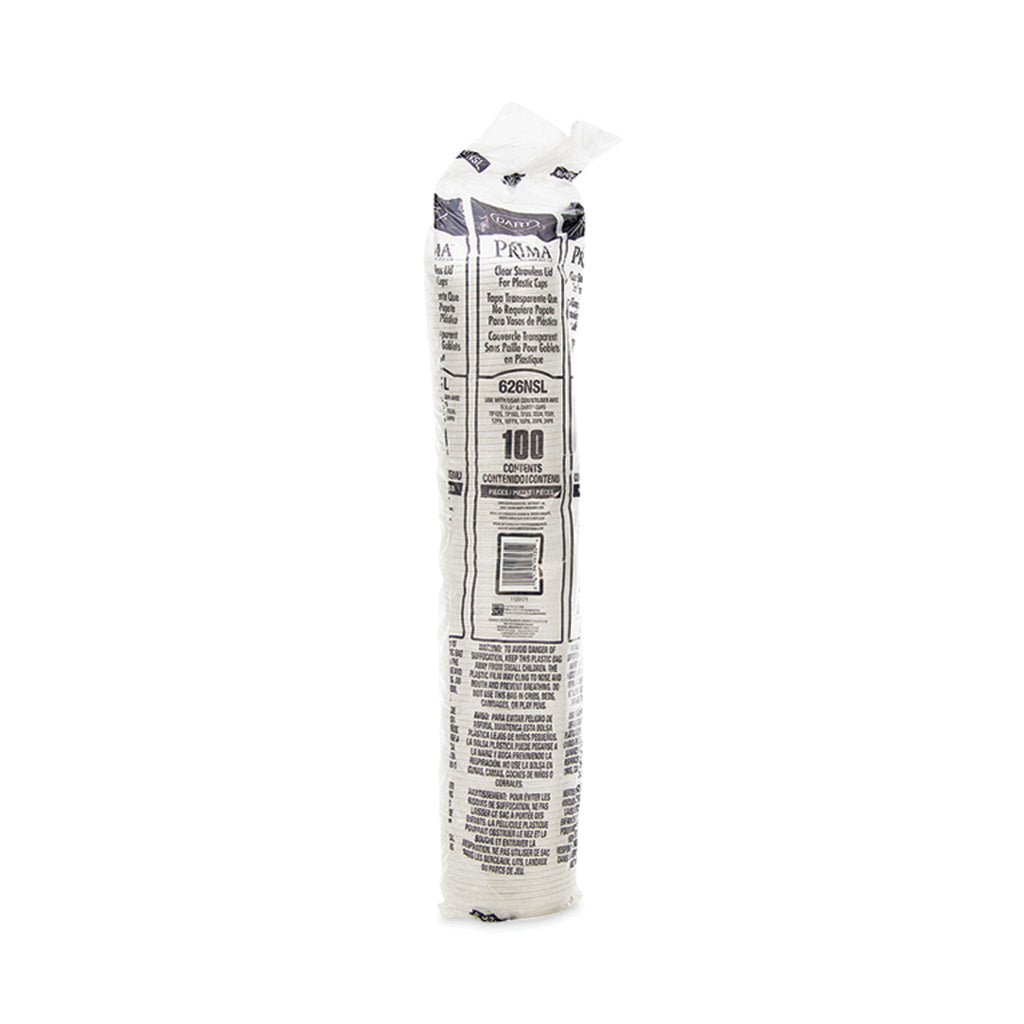 Prima Strawless Plastic Lids, Fits 12 oz to 26 oz Cups, Clear, 1,000/Carton
