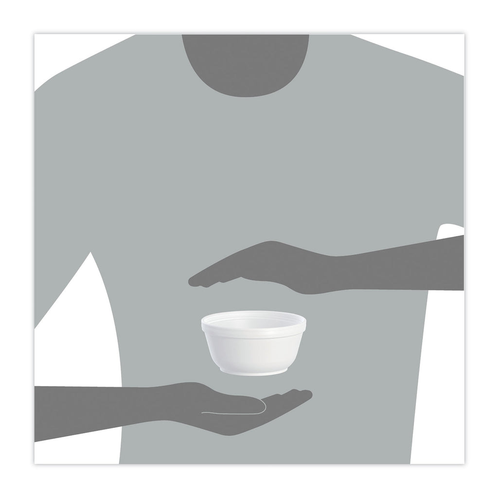 Insulated Foam Bowls, 12 oz, White, 50/Pack, 20 Packs/Carton