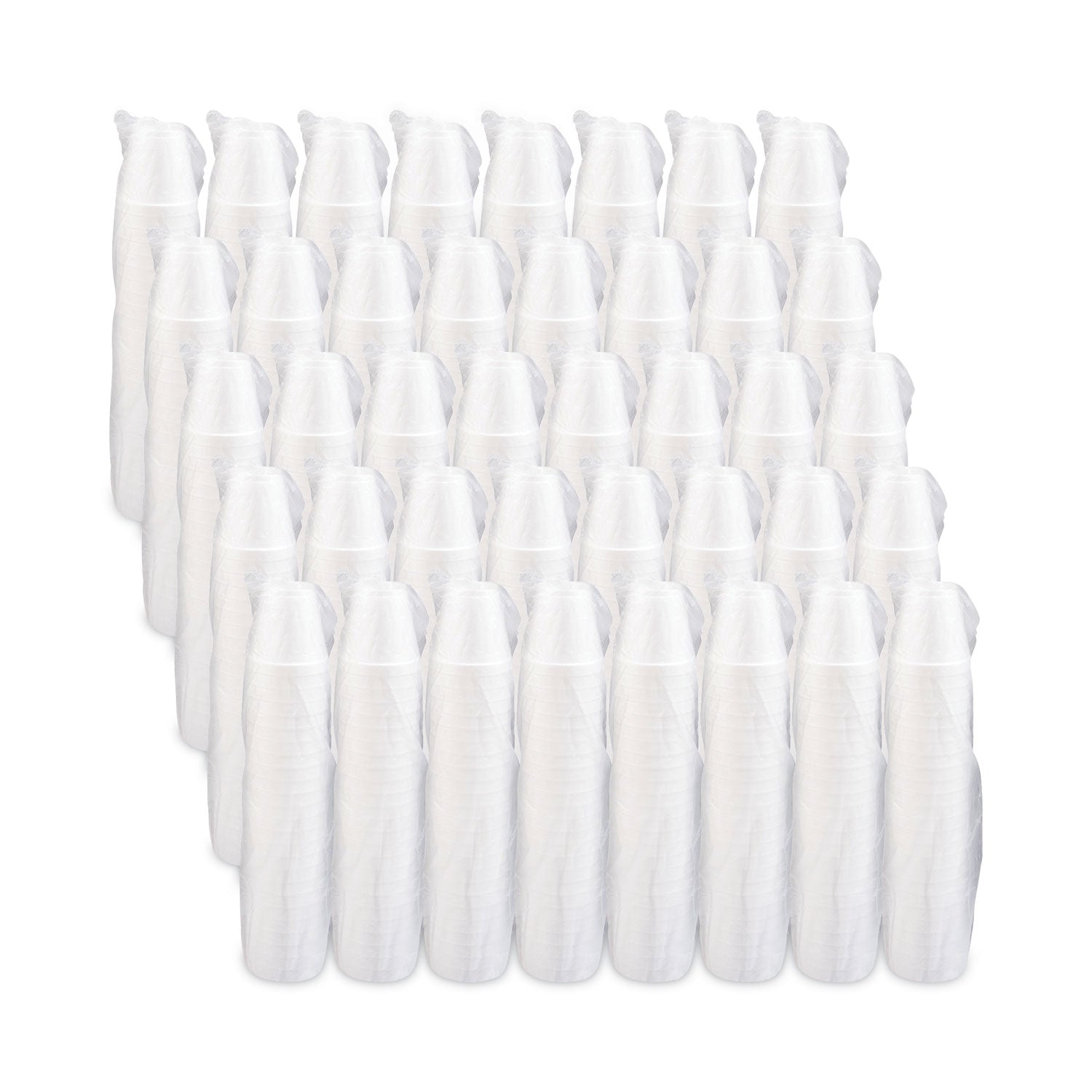 Foam Drink Cups, 8 oz, White, 25/Bag, 40 Bags/Carton