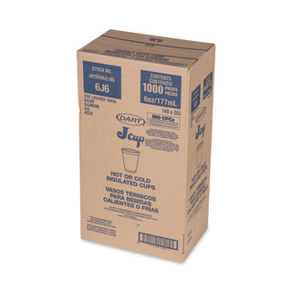 Foam Drink Cups, 6 oz, White, 25/Bag, 40 Bags/Carton