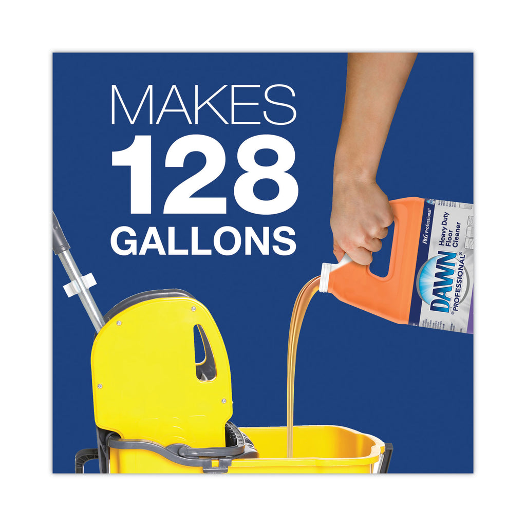 Heavy-Duty Floor Cleaner, Neutral Scent, 1 gal Bottle, 3/Carton - 4
