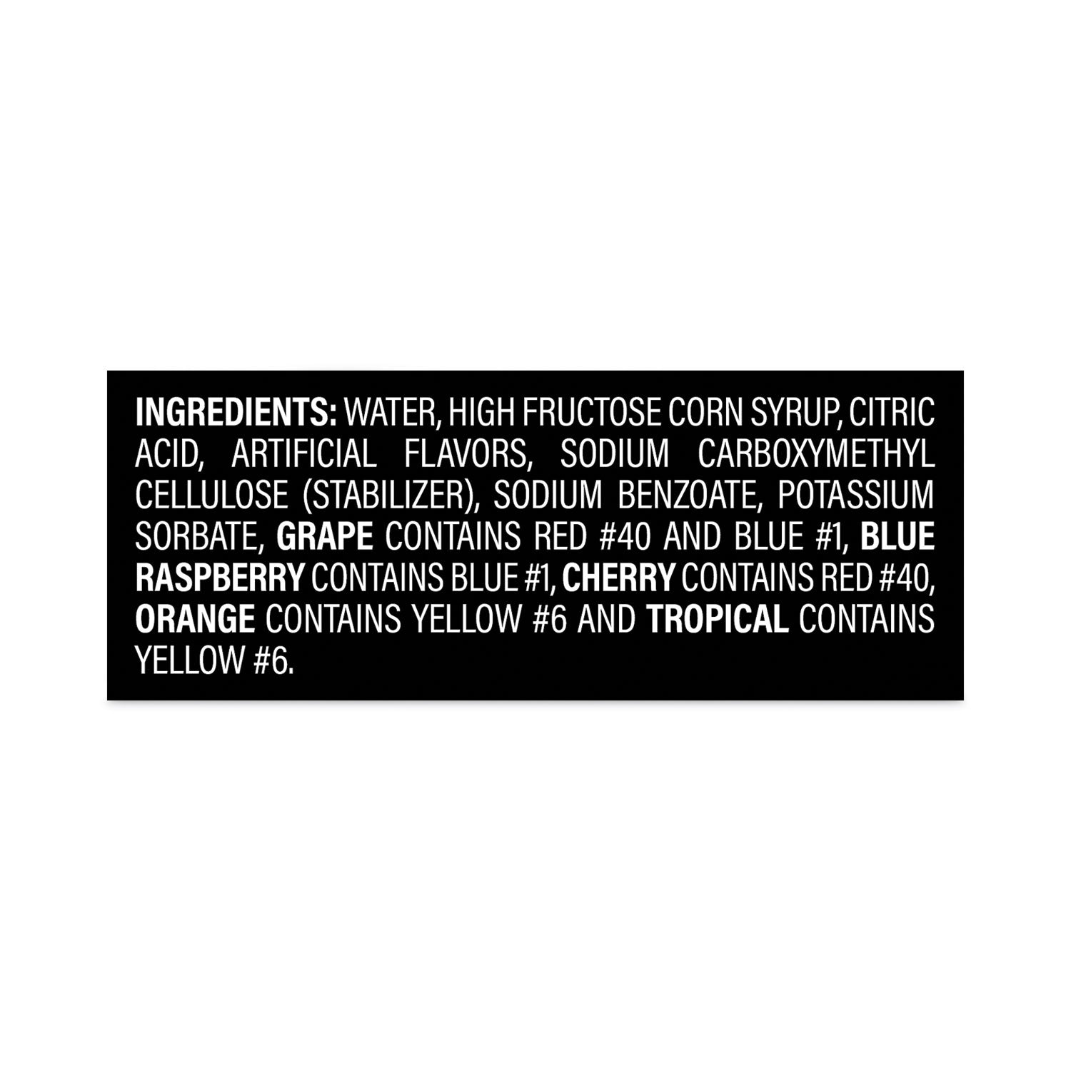 Giant Tropical Freezies Ice Pops, 5.5 oz Tube, Fruit Punch, Guava, Mango, Pineapple, 50/Carton, Ships in 1-3 Business Days