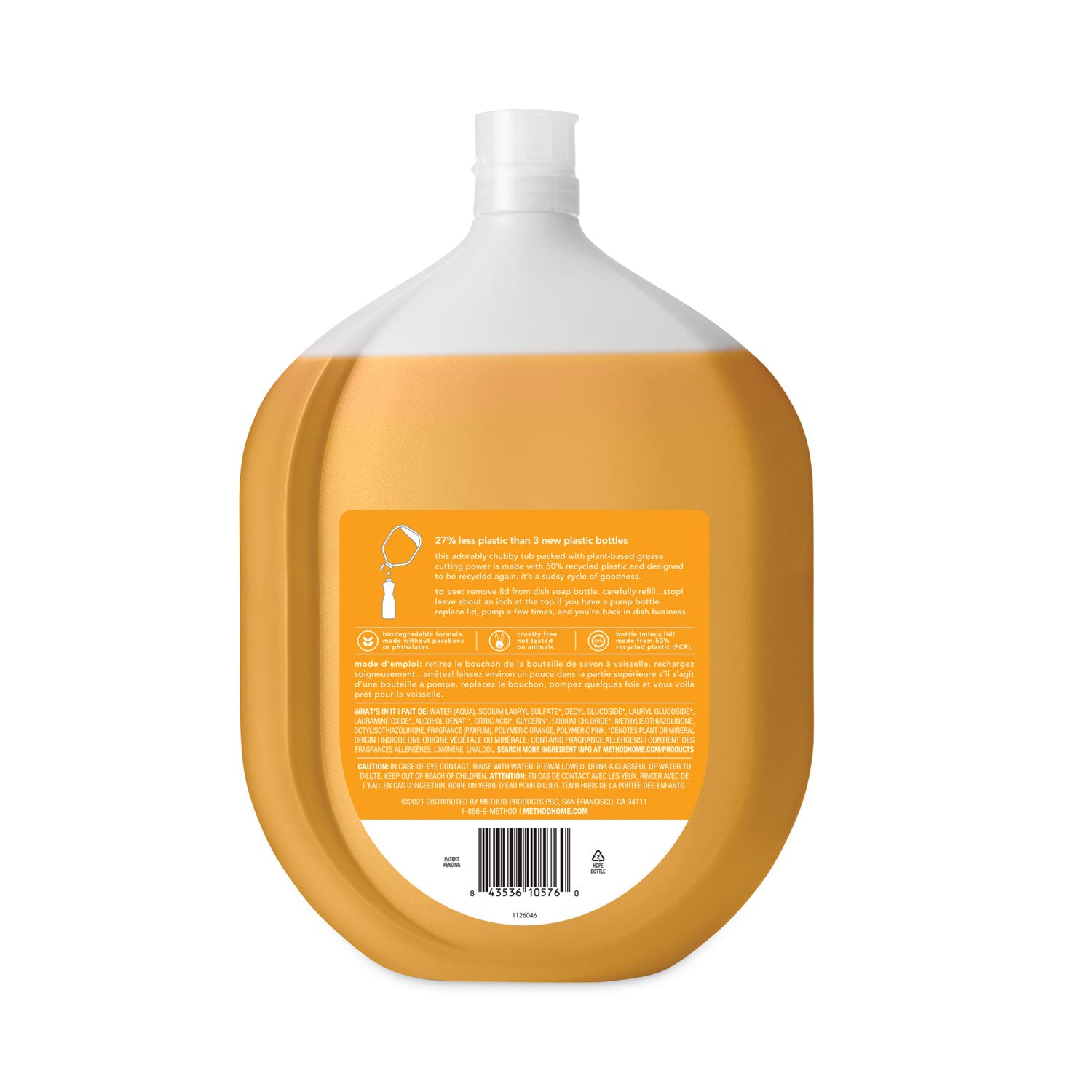 dish-soap-refill-tub-clementine-scent-54-oz-tub-4-carton_mth10576 - 2