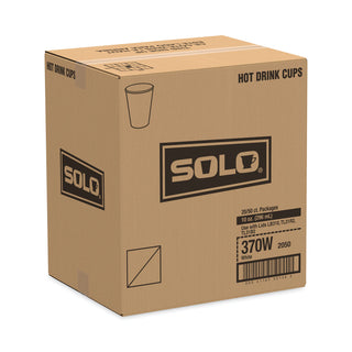 Single-Sided Poly Paper Hot Cups, 10 oz, White, 50 Sleeve, 20 Sleeves/Carton