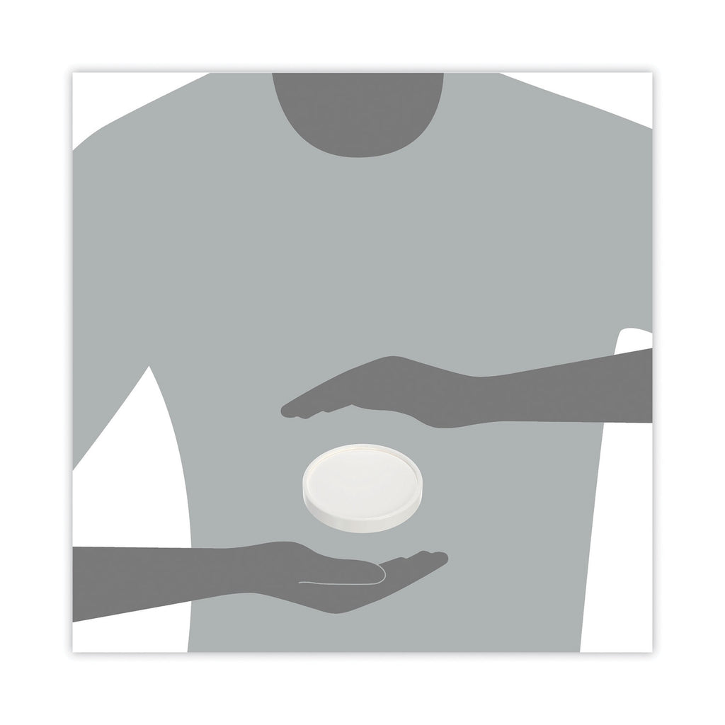 Spiral-Wound Paper Hot Cup Lids, Fits 16 oz Cups, White, 25/Sleeve, 20 Sleeves/Carton