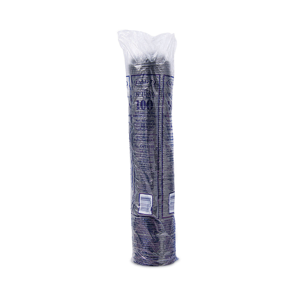 Optima Reclosable Lids for Hot Paper Cups, Fits 10 oz to 24 oz Cups, Black, 1,000/Carton