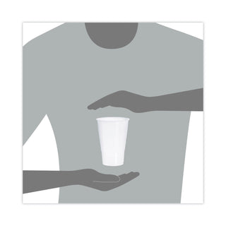 High-Impact Polystyrene Cold Cups, 16 oz, Translucent, 50/Pack
