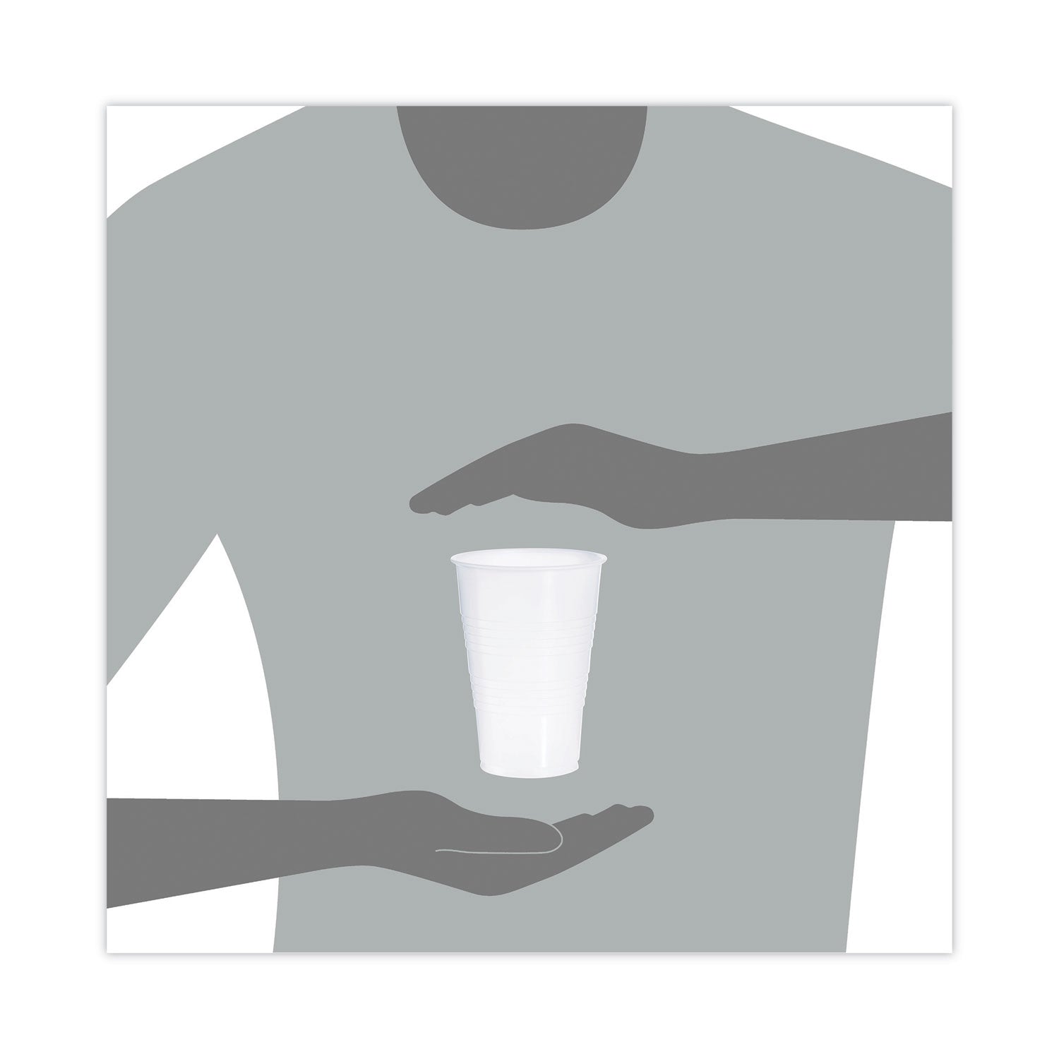 High-Impact Polystyrene Cold Cups, 16 oz, Translucent, 50/Pack