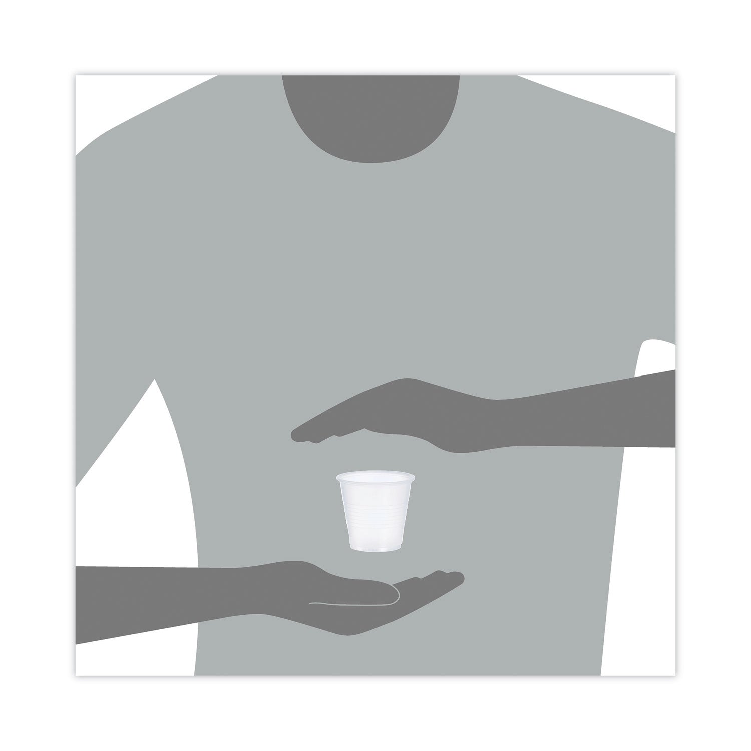 High-Impact Polystyrene Cold Cups, 3.5 oz, Translucent, 100/Pack