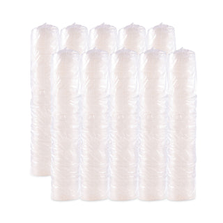 Polystyrene Plastic Flat Straw-Slot Cold Cup Lids, Fits 28 oz Cups, Translucent, 960/Carton