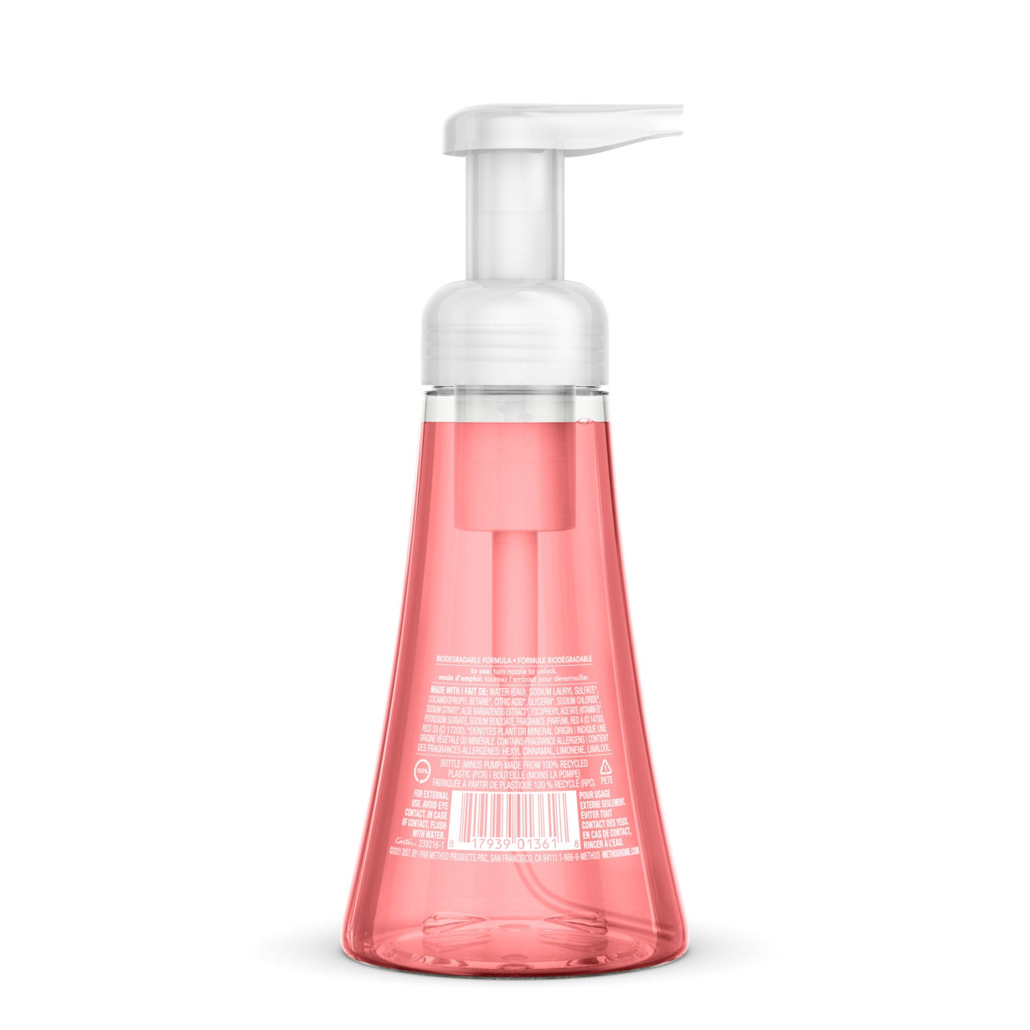 Foaming Hand Wash, Pink Grapefruit, 10 oz Pump Bottle