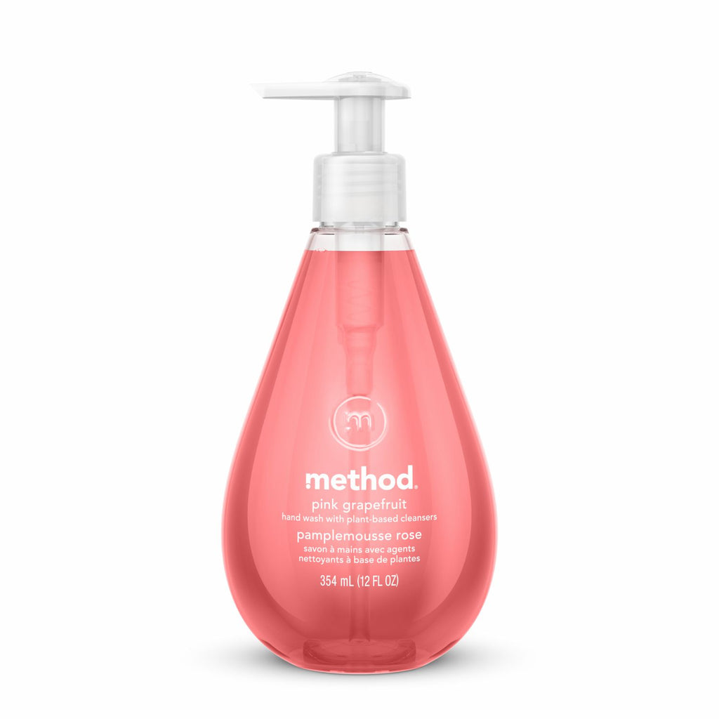 Gel Hand Wash, Pink Grapefruit, 12 oz Pump Bottle, 6/Carton