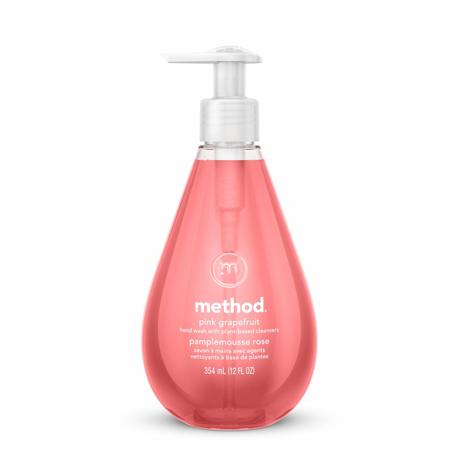 Gel Hand Wash, Pink Grapefruit, 12 oz Pump Bottle, 6/Carton